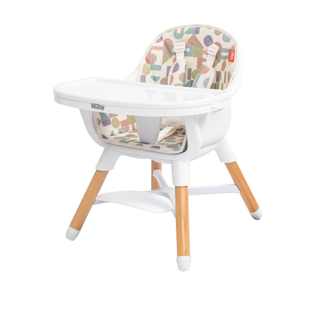 4-in-1 Multi-Use High Chair | White Geometrics #198K1