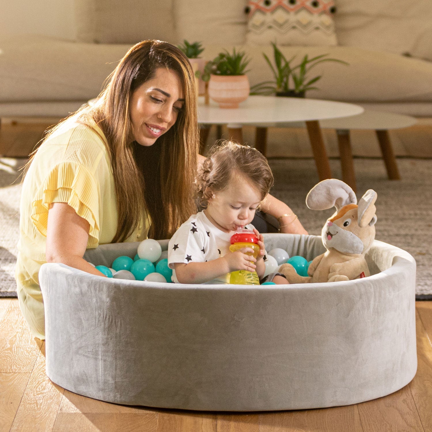 Kids' Ball Pit for Home with 200 Balls | Aqua #170ZJ