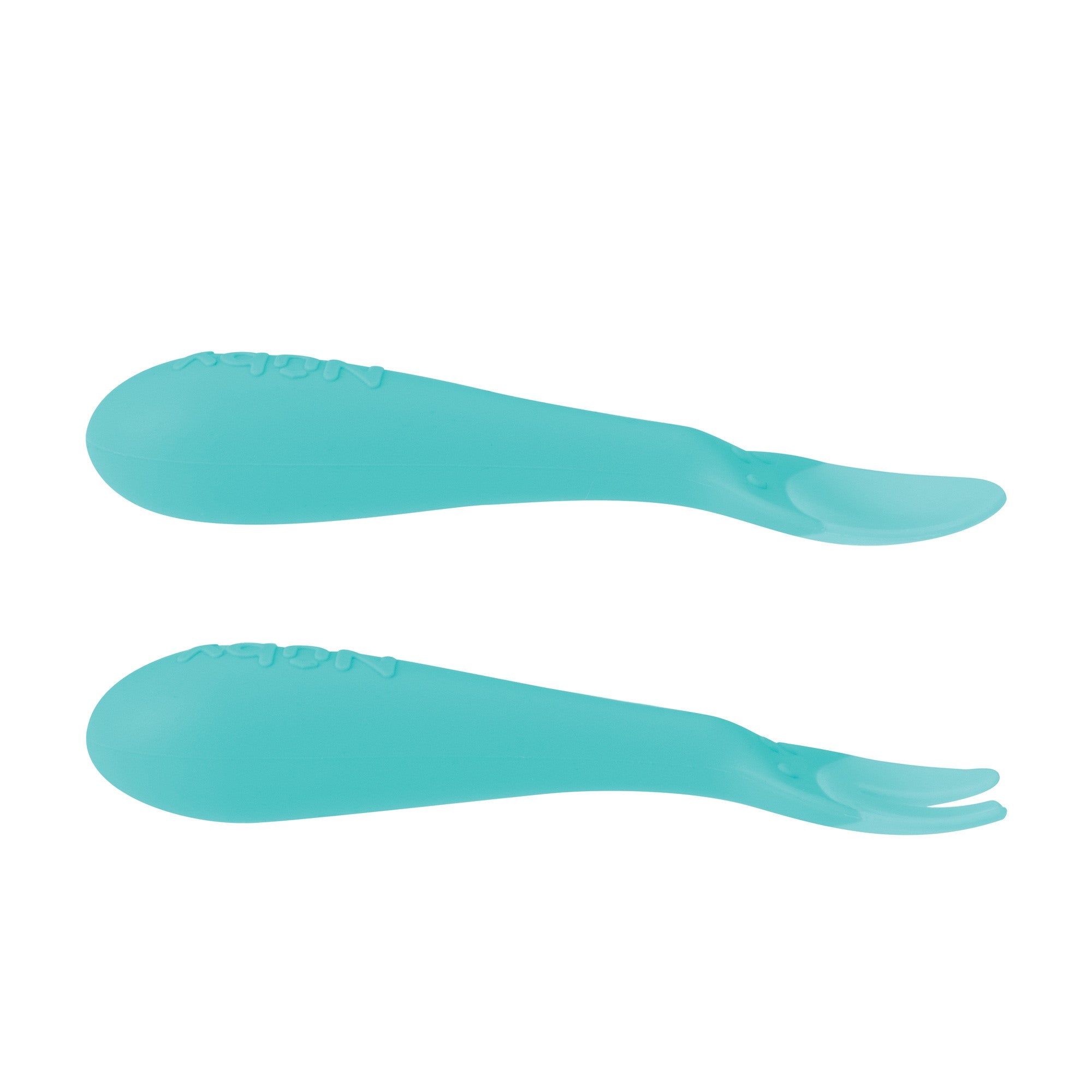 Silicone Easy Grip Fork and Spoon Set #077I1