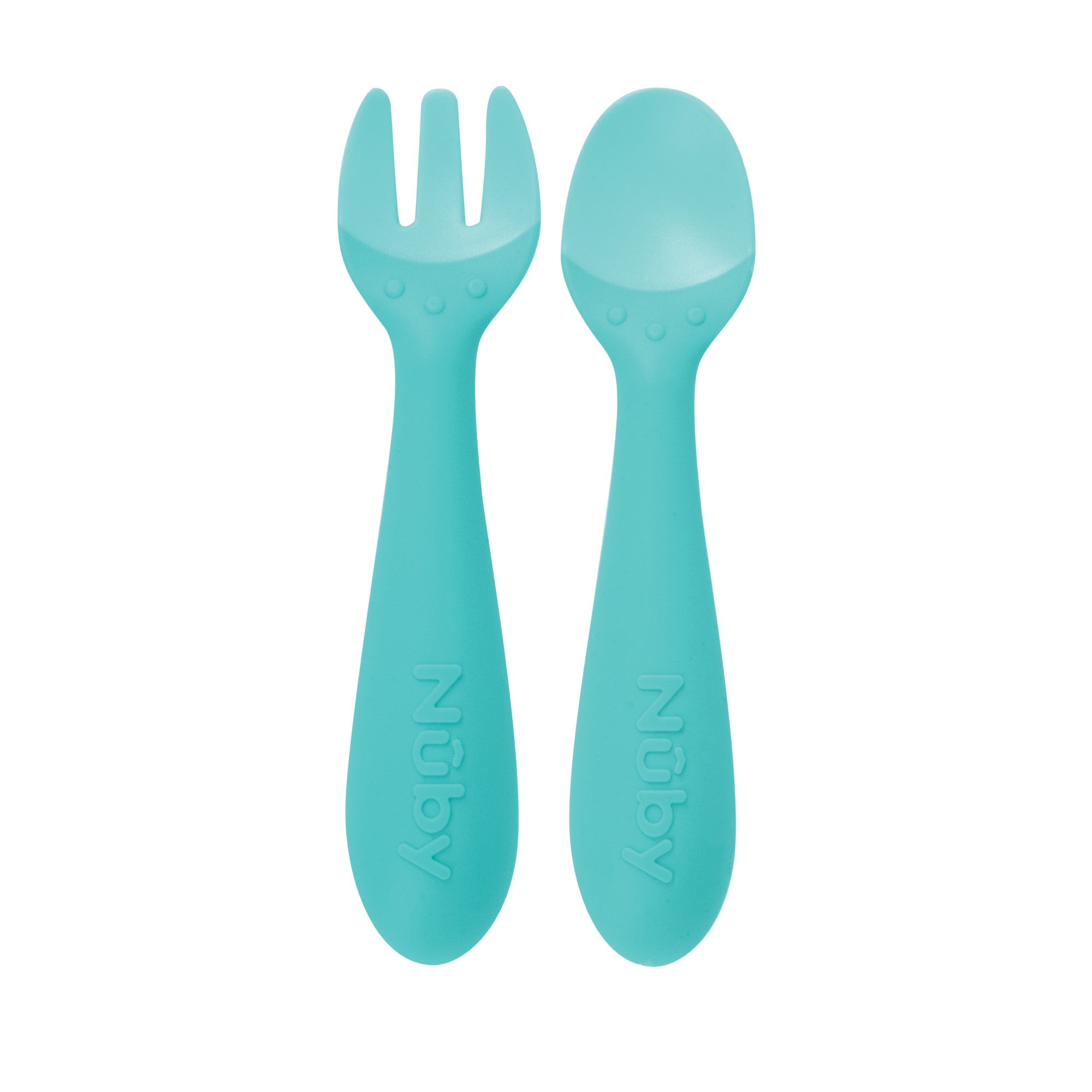 Silicone Easy Grip Fork and Spoon Set #077I1