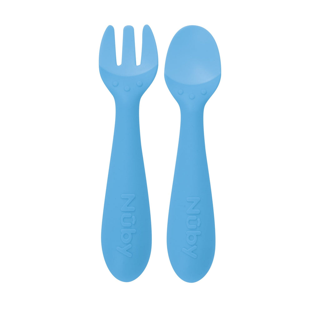 Silicone Easy Grip Fork and Spoon Set #077I1