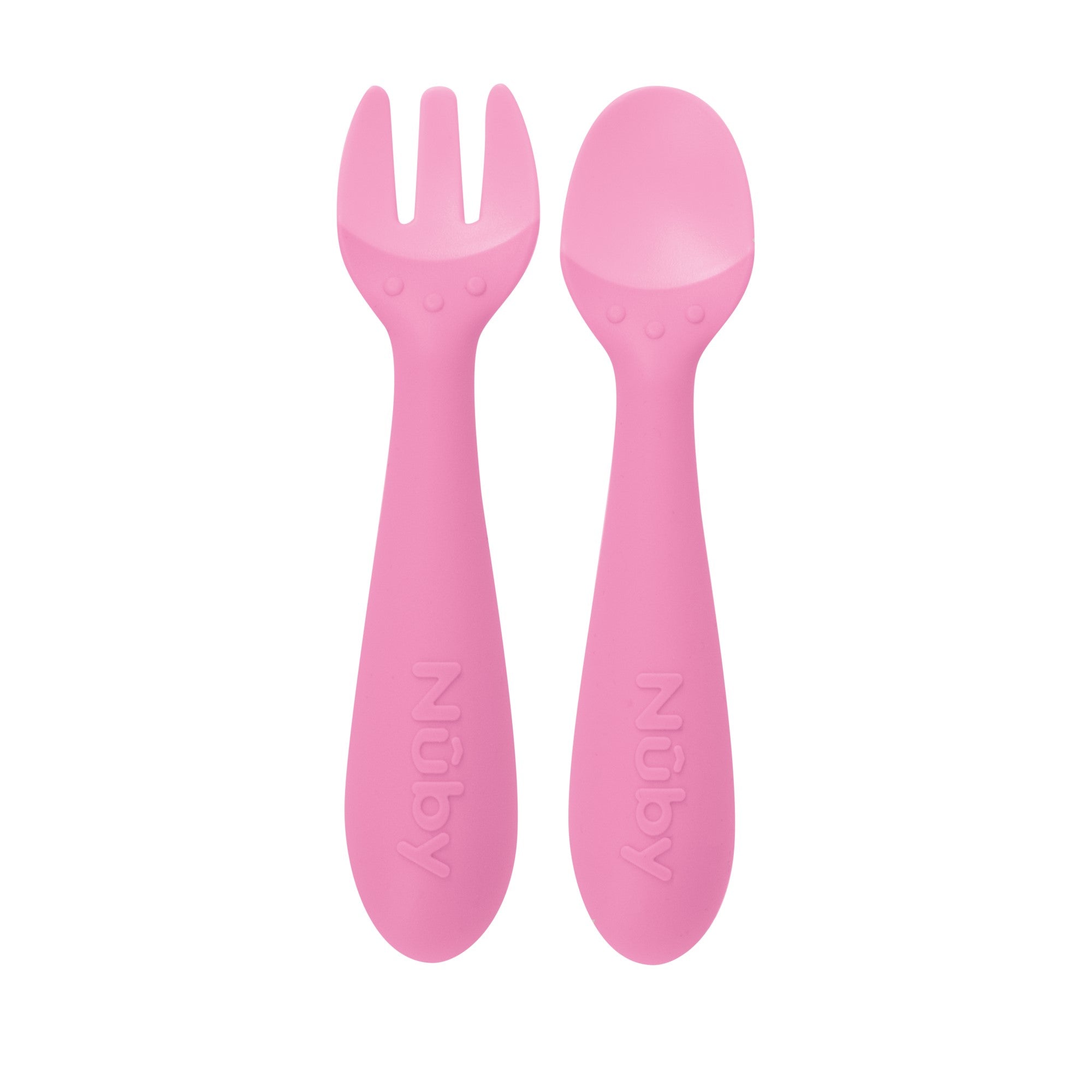 Silicone Easy Grip Fork and Spoon Set #077I1