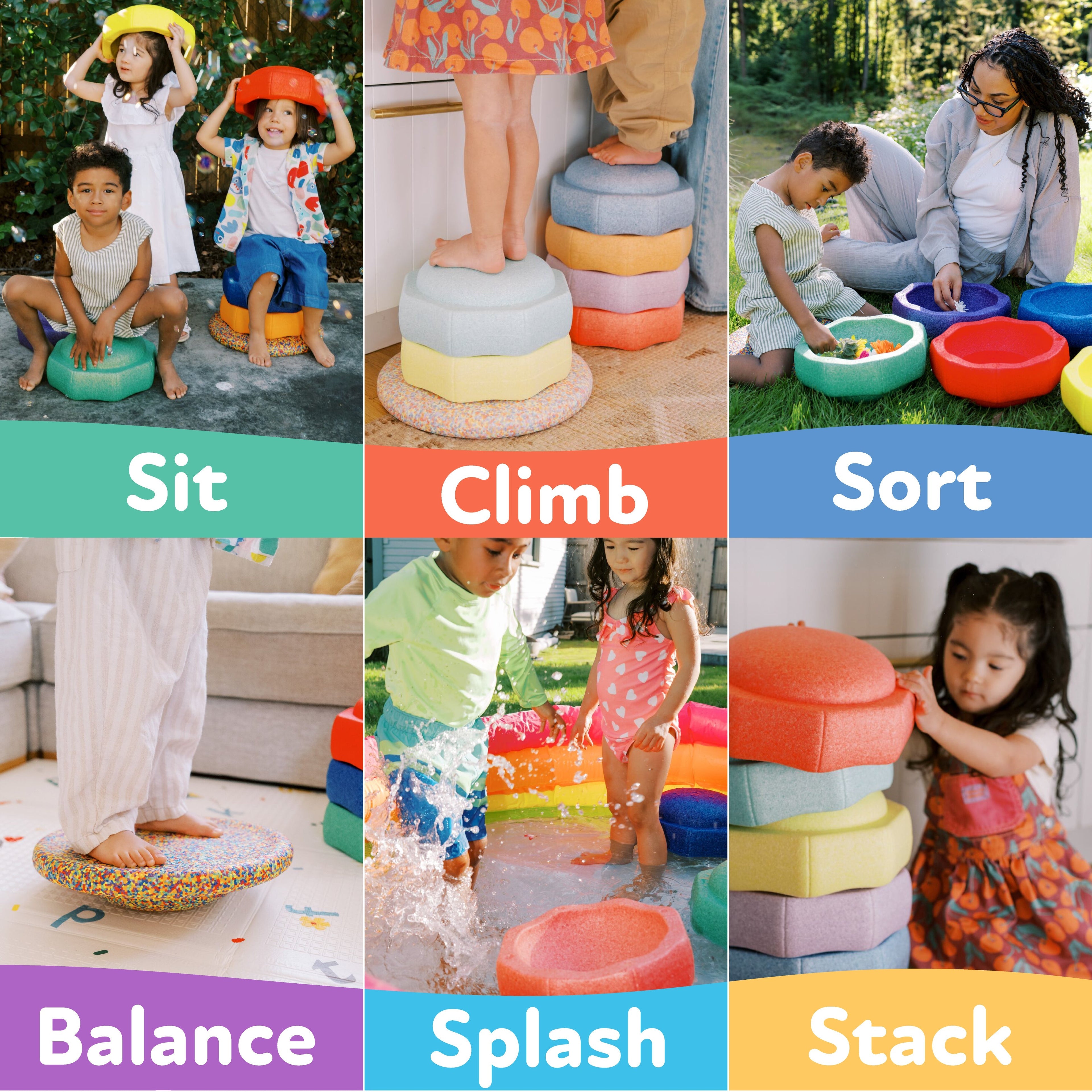 StepPebbles and FREE Balance Board | Pastel #2201U