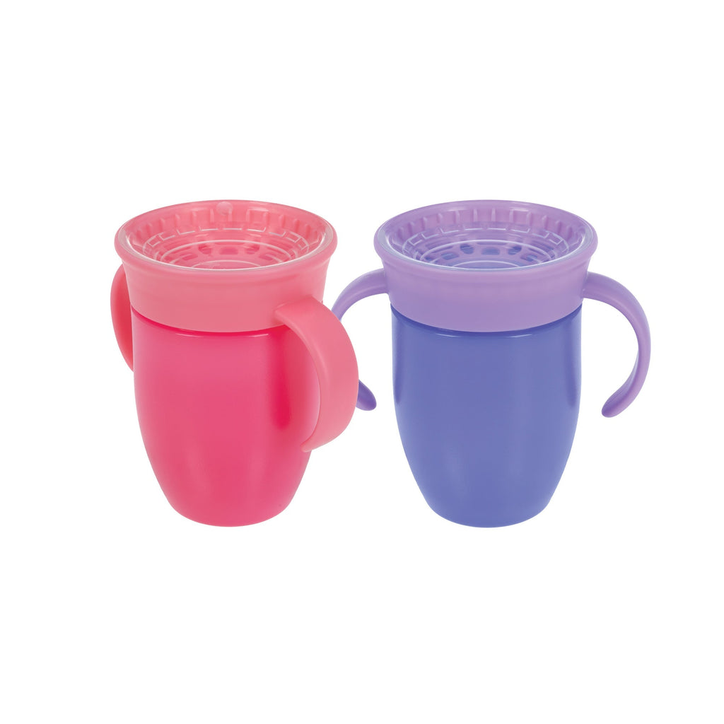 360 Wonder Cup with Handles (2 Pack - 7 oz) | Pink/Aqua #343PI